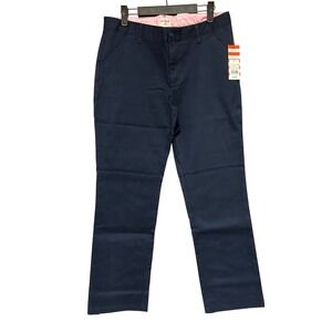 Cat & Jack Girl's 16 Plus Straight Recto Uniform School Pants Fighter Pilot Blue